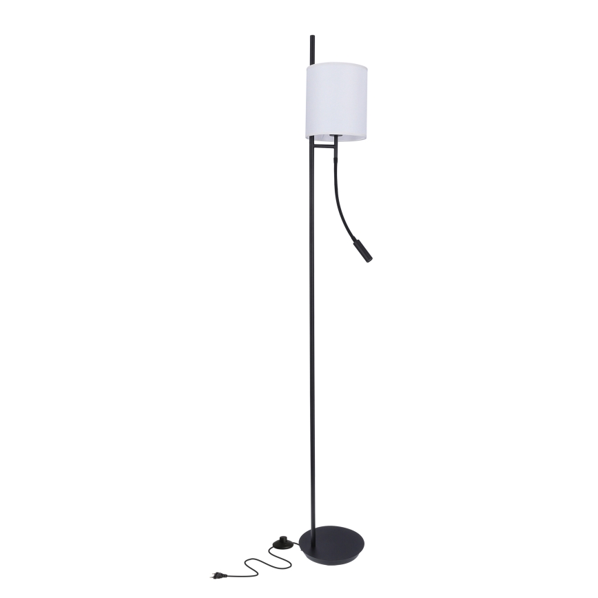 Επιδαπέδια λάμπα LED TOKYO 1xE27/40W/230V + LED/3W μαύρο/λευκό