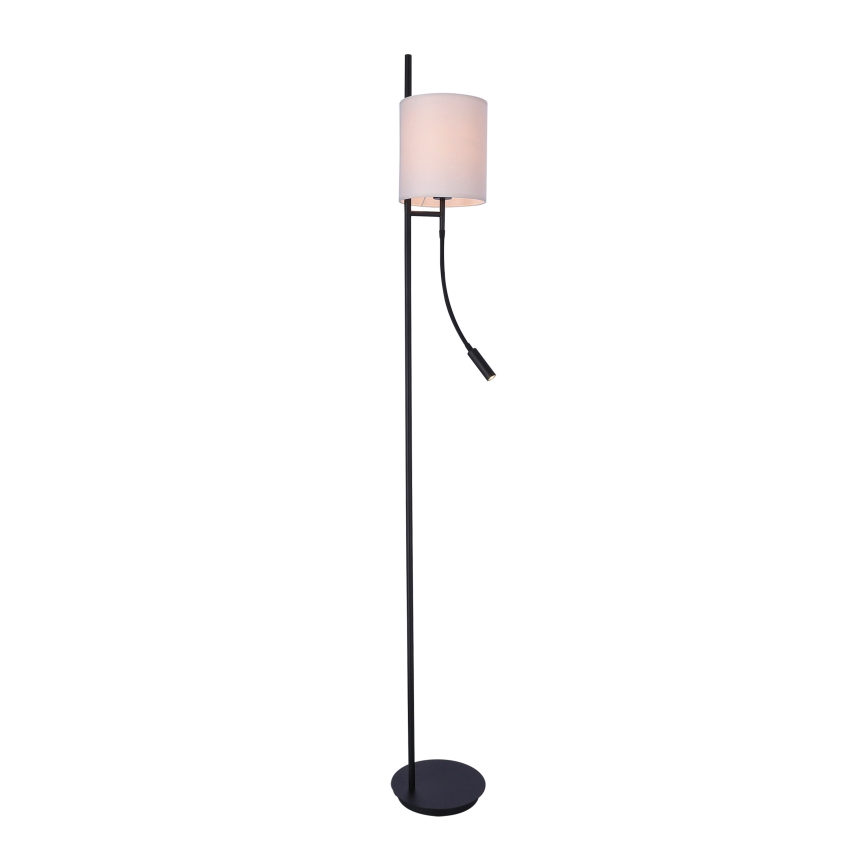 Επιδαπέδια λάμπα LED TOKYO 1xE27/40W/230V + LED/3W μαύρο/λευκό