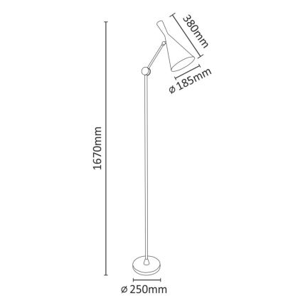 Επιδαπέδια λάμπα MODERN 1xE27/20W/230V λευκό