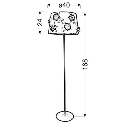 Επιδαπέδια λάμπα ROSA 3xE14/40W/230V λευκό