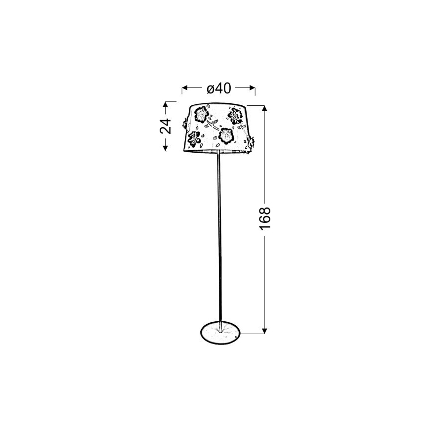 Επιδαπέδια λάμπα ROSA 3xE14/40W/230V λευκό