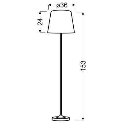 Επιδαπέδια λάμπα SEGIN 1xE27/60W/230V γκρι/γυαλιστερό χρώμιο