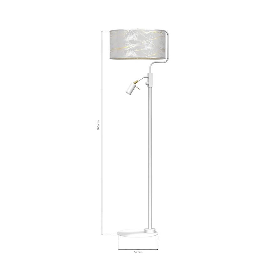 Επιδαπέδια λάμπα SENSO 1xE27/40W/230V + 1xGU10/7W λευκό