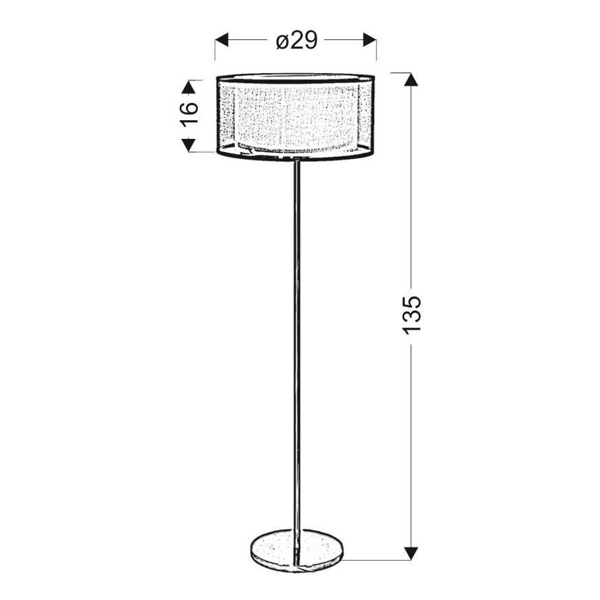 Επιδαπέδια λάμπα SOLO 3xE14/40W/230V γκρι/γυαλιστερό χρώμιο