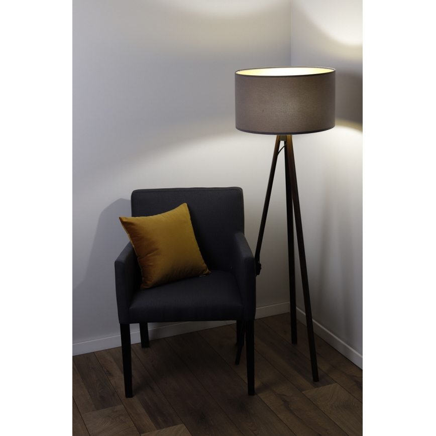 Επιδαπέδια λάμπα STANDART 1xE27/60W/230V γκρι/καφέ