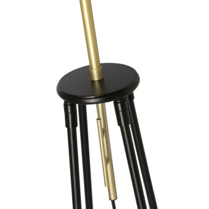 Επιδαπέδια λάμπα TEGOLA 1xE27/60W/230V μαύρο/χρυσαφί