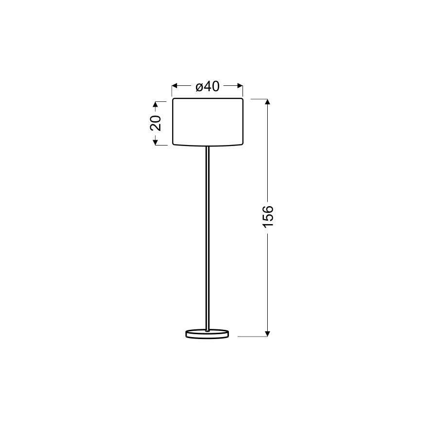 Επιδαπέδια λάμπα TIMBER 1xE27/60W/230V μπεζ/ματ χρώμιο
