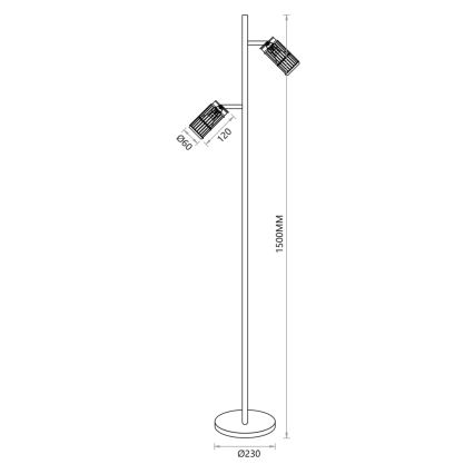 Επιδαπέδια λάμπα VERTICAL 2xGU10/8W/230V λευκό