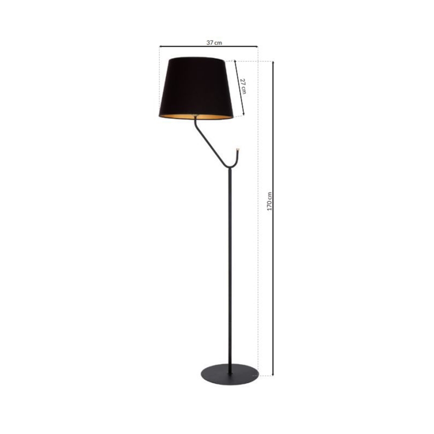 Επιδαπέδια λάμπα VICTORIA 1xE27/60W/230V μαύρο