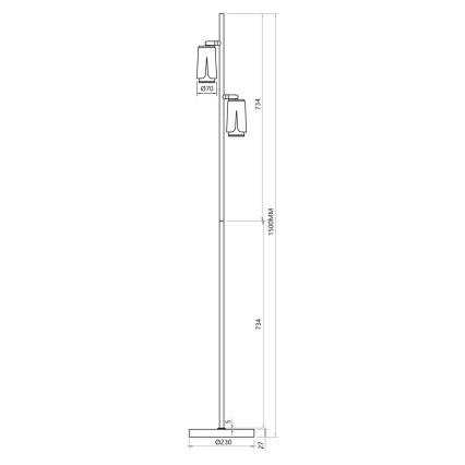 Επιδαπέδια λάμπα ΛΟΥΛΟΥΔΙΑ 2xGU10/8W/230V λευκό