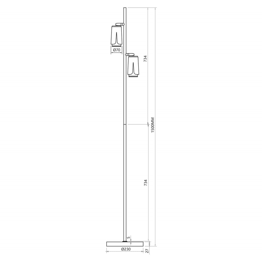 Επιδαπέδια λάμπα ΛΟΥΛΟΥΔΙΑ 2xGU10/8W/230V λευκό