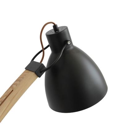 Επιδαπέδιο φωτιστικό 1xE27/60W/230V φράξος/μαύρο