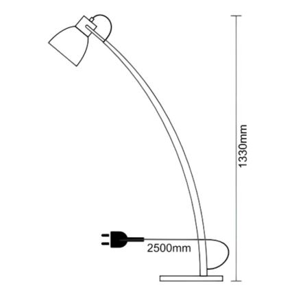 Επιδαπέδιο φωτιστικό 1xE27/60W/230V φράξος/μαύρο