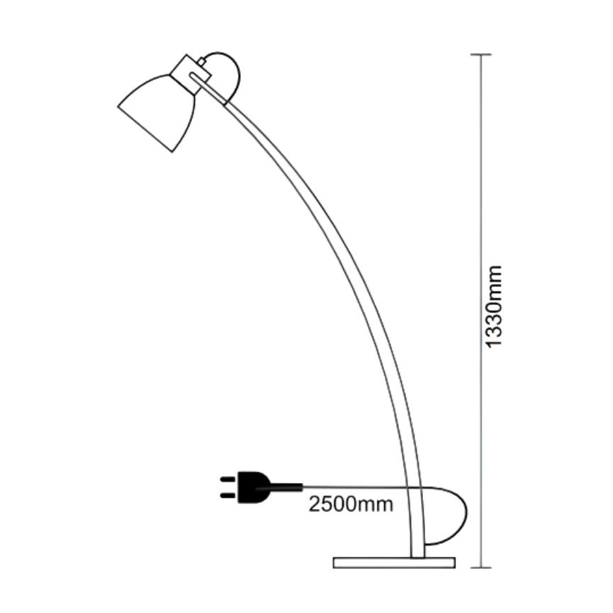 Επιδαπέδιο φωτιστικό 1xE27/60W/230V φράξος/μαύρο