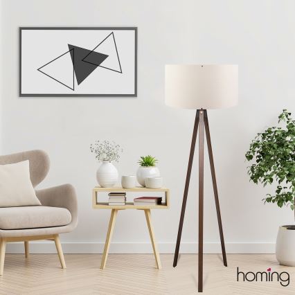Επιδαπέδιο φωτιστικό AYD 1xE27/40W/230V καφέ/εκρού