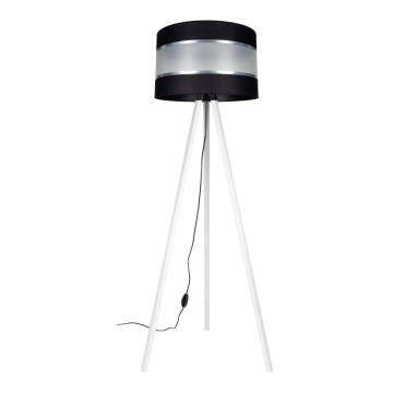 Επιδαπέδιο φωτιστικό CORAL 1xE27/60W/230V λευκό/μαύρο/ματ χρώμιο