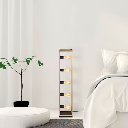 Επιδαπέδιο φωτιστικό KAFES 5xE27/40W/230V χρυσό
