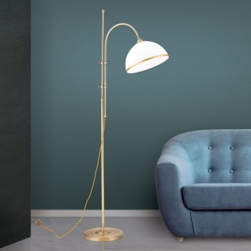 Επιδαπέδιο φωτιστικό OLD LAMP 1xE27/40W/230V λευκό/ορείχαλκος