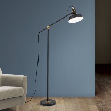 επιδαπέδιο φωτιστικό SCHILLER 1xE27/40W/230V μαύρο/μπρονζέ