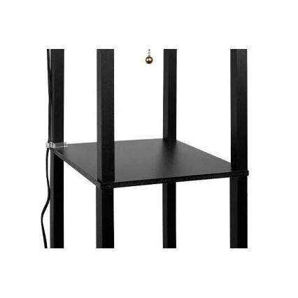 Επιδαπέδιο φωτιστικό with shelves 1xE27/60W/230V μαύρο/λευκό