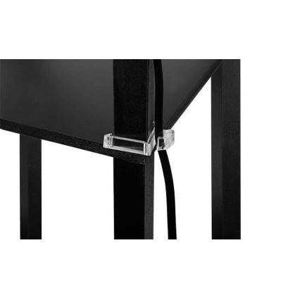 Επιδαπέδιο φωτιστικό with shelves 1xE27/60W/230V μαύρο/λευκό