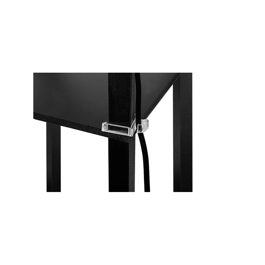 Επιδαπέδιο φωτιστικό with shelves 1xE27/60W/230V μαύρο/λευκό