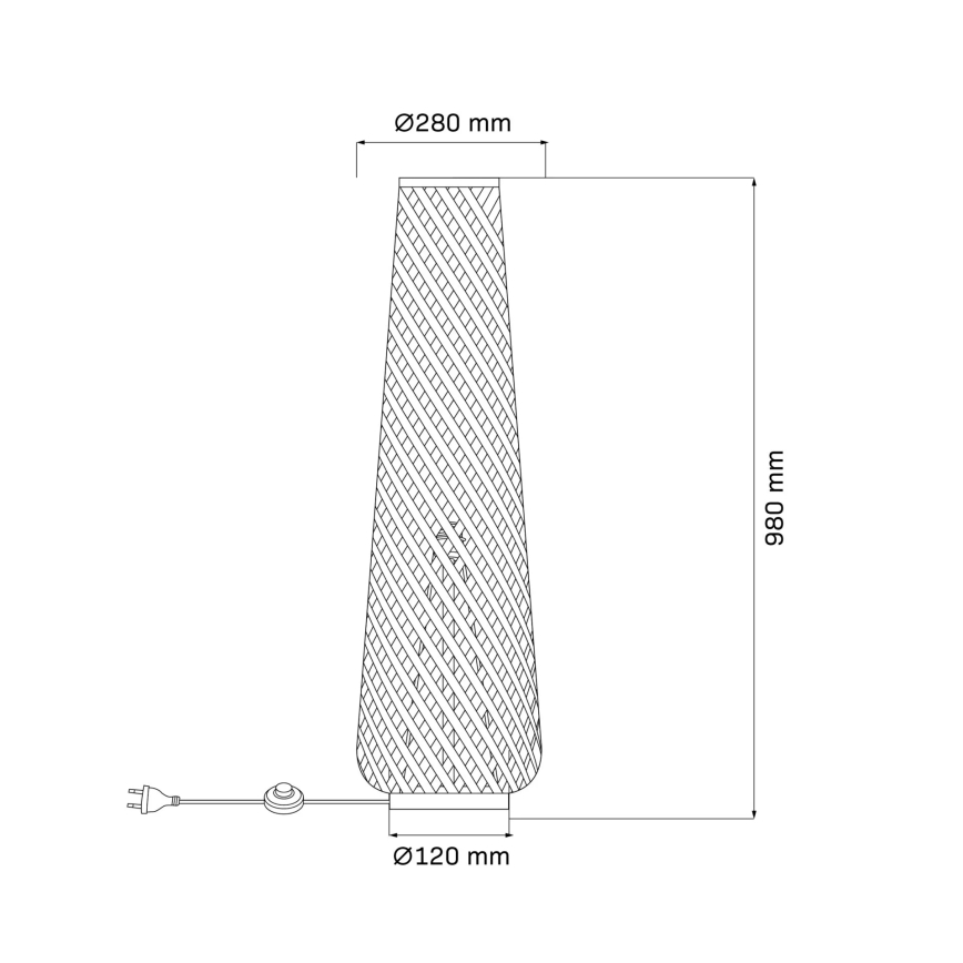 Επιδαπέδιο φωτιστικό ZANZIBAR 1xE27/20W/230V μπεζ
