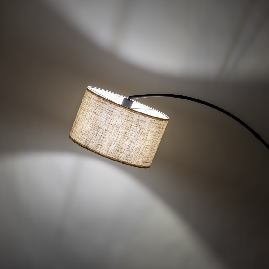 Επιδαπέδιο φωτιστικό ZENITH 1xE27/15W/230V μαύρο/μπεζ