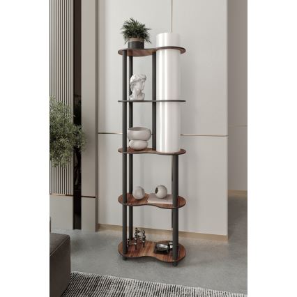 Επιδαπέδιο φωτιστικό με ράφια NOTO 1xE27/40W/230V καφέ/μαύρο