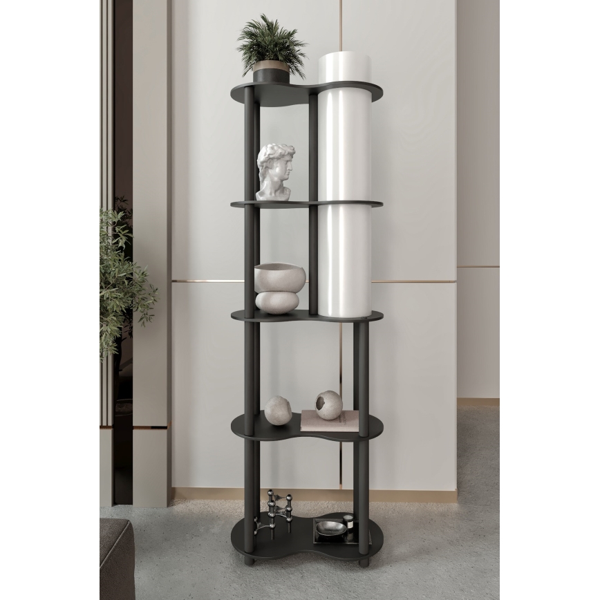 Επιδαπέδιο φωτιστικό με ράφια NOTO, 1xE27/40W/230V, μαύρο