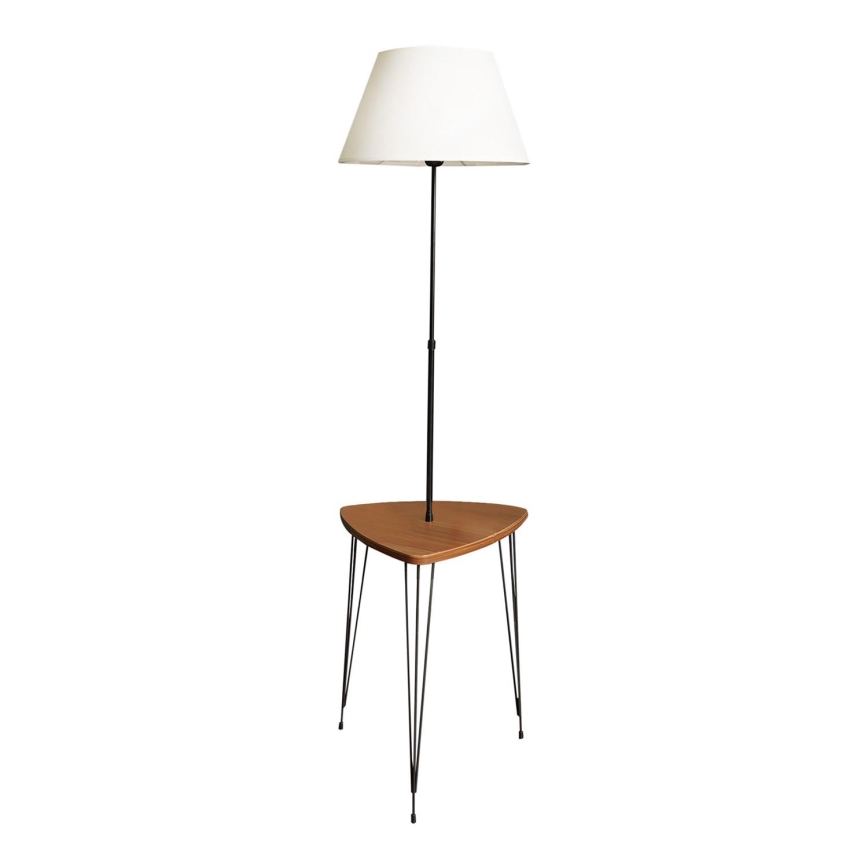 Επιδαπέδιο φωτιστικό με τραπεζάκι 1xE27/40W/230V μαύρο/καφέ