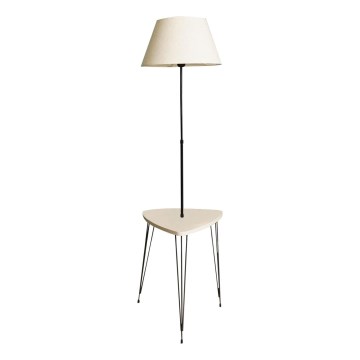 Επιδαπέδιο φωτιστικό με τραπεζάκι 1xE27/40W/230V μαύρο/κρεμ