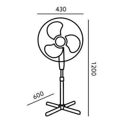 Επιδαπέδιος ανεμιστήρας VIENTO 45W/230V λευκό