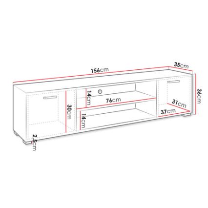 Έπιπλο TV GIMREN 36x156 cm λευκό