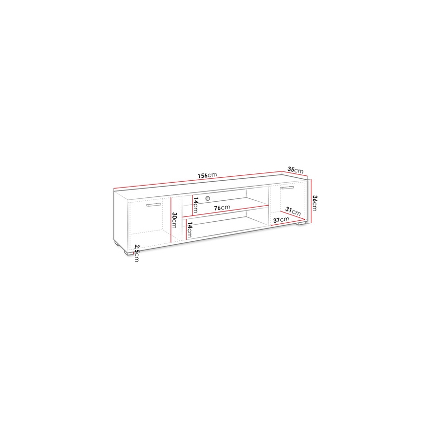 Έπιπλο TV GIMREN 36x156 cm λευκό