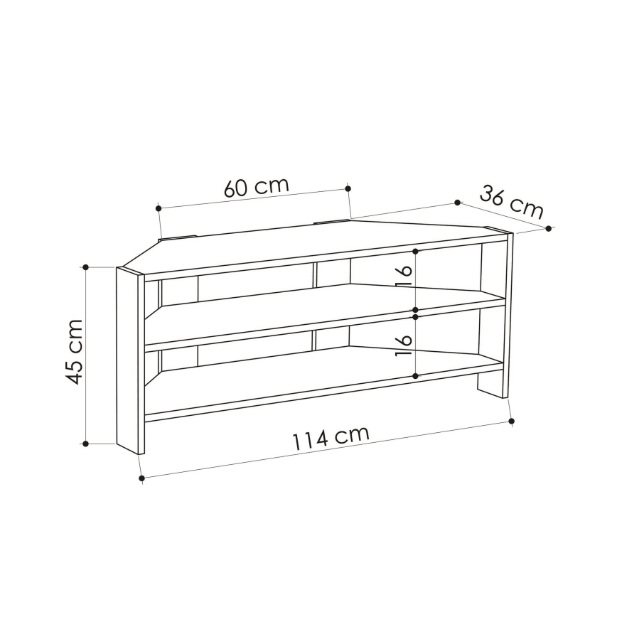 Έπιπλό TV  THALES 45x114 cm δρυς