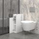 Έπιπλο μπάνιου με χαρτοθήκη PAPER 66x42 cm λευκό