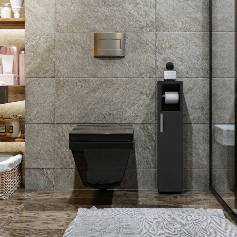 Έπιπλο μπάνιου με χαρτοθήκη STAR 65x15 cm ανθρακί