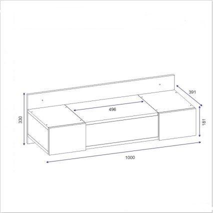 Επιτοίχια τουαλέτα κρεβατοκάμαρας ZAKKUM 33x100 cm μπεζ