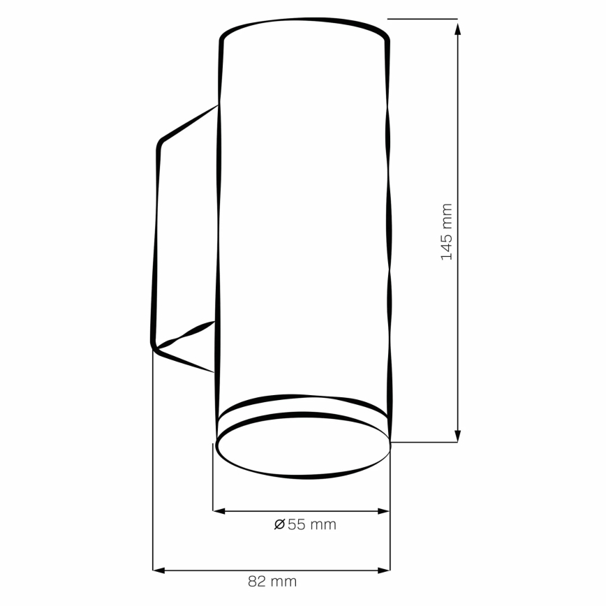 Επιτοίχιο σποτ μπάνιου TURYN 1xGU10/10W/230V IP44 μαύρο