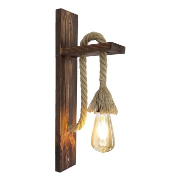 Επιτοίχιο φωτιστικό AHSAP 1xE27/40W/230V — φινίρισμα σε πεύκο και καρυδιά