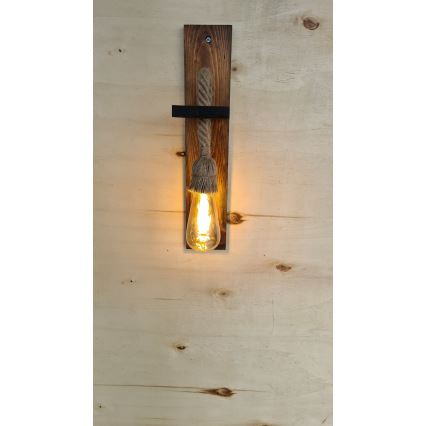 Επιτοίχιο φωτιστικό AHSAP 1xE27/40W/230V — φινίρισμα σε πεύκο και καρυδιά