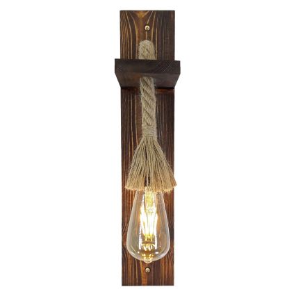 Επιτοίχιο φωτιστικό AHSAP 1xE27/40W/230V — φινίρισμα σε πεύκο και καρυδιά