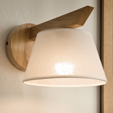 Επιτοίχιο φωτιστικό ANTONIO 1xE14/40W/230V δρυς