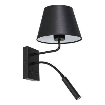 Επιτοίχιο φωτιστικό ARDEN 1xE27/60W+1xG9/8W/230V μαύρο/λευκό