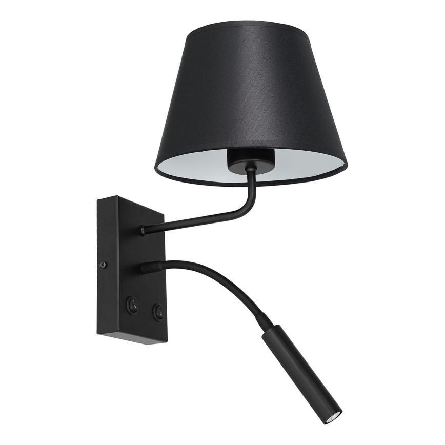 Επιτοίχιο φωτιστικό ARDEN 1xE27/60W+1xG9/8W/230V μαύρο/λευκό