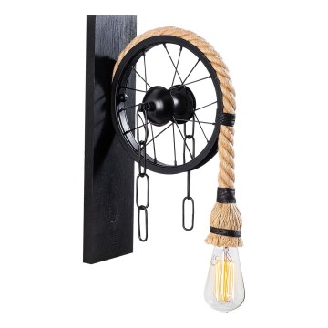 Επιτοίχιο φωτιστικό EREBOS 1xE27/40W/230V μαύρο/καφέ