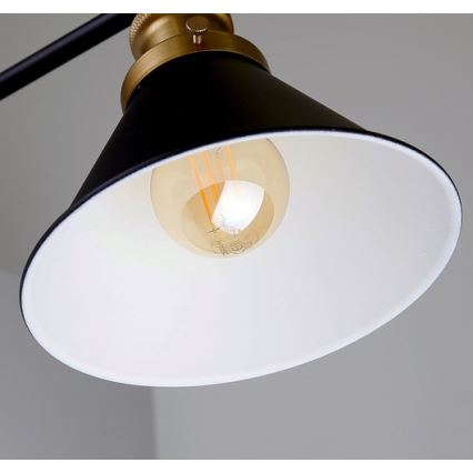 Επιτοίχιο φωτιστικό FUNDO 1xE27/40W/230V μαύρο/χρυσό