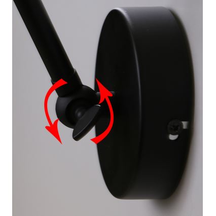 Επιτοίχιο φωτιστικό FUNDO 1xE27/40W/230V μαύρο/χρυσό