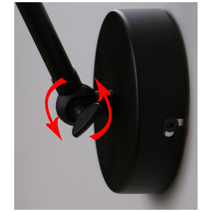 Επιτοίχιο φωτιστικό FUNDO 1xE27/40W/230V μαύρο/χρυσό